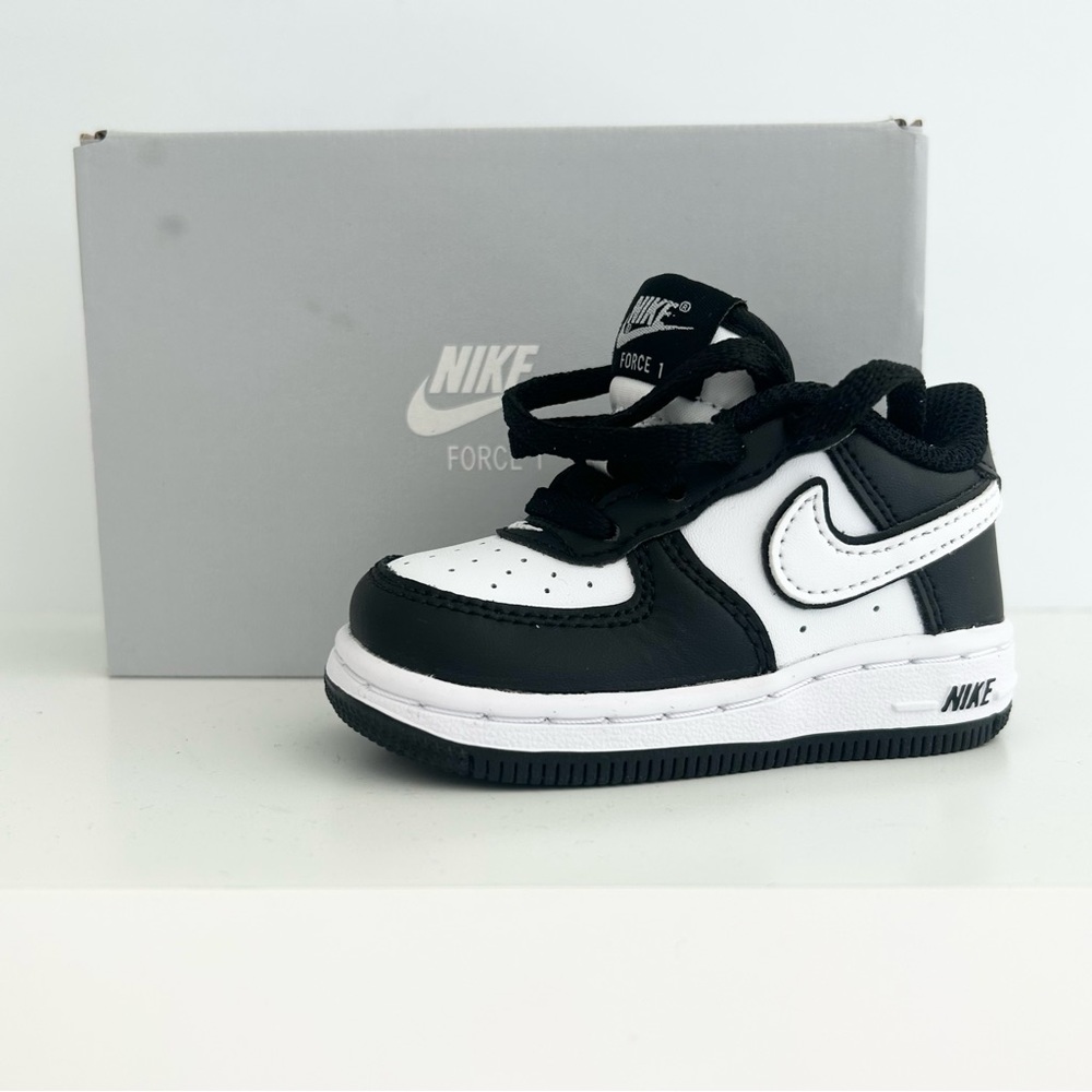 Nike Air Force One Infant Shoes, High Top, Black, White, Infant Size 4C, NWB